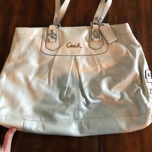 Coach Ashley handbag - pearl white
